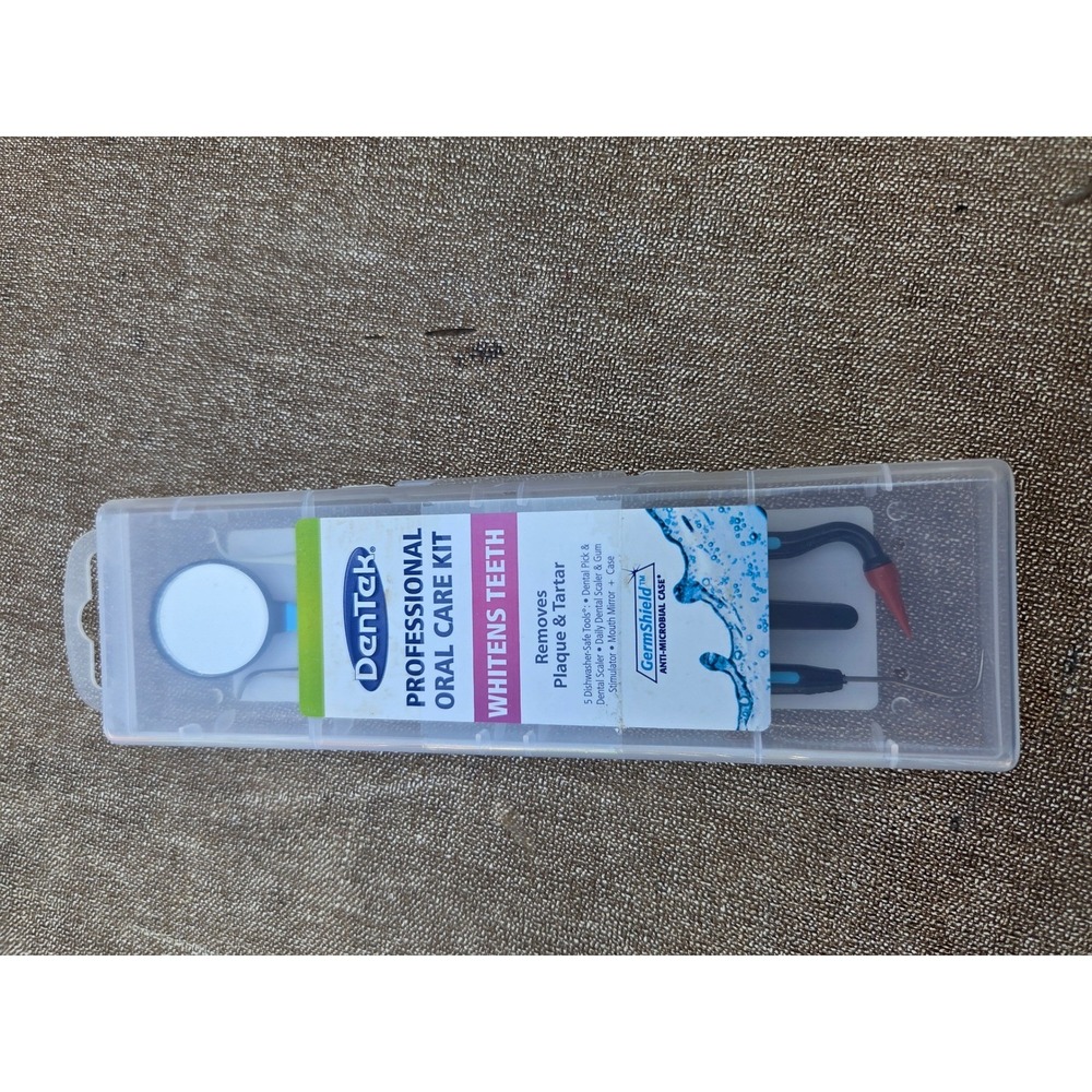 DenTek Professional Oral Care Kit 5 Piece Dental Pick Scaler Mirror Case